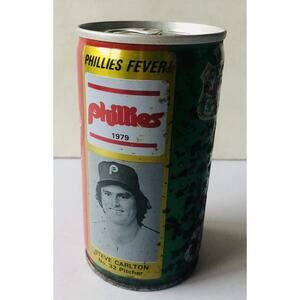 Vintage 1979 Steve Carlton Ginger Ale Can Phillies Baseball Pitcher Unopened Tab